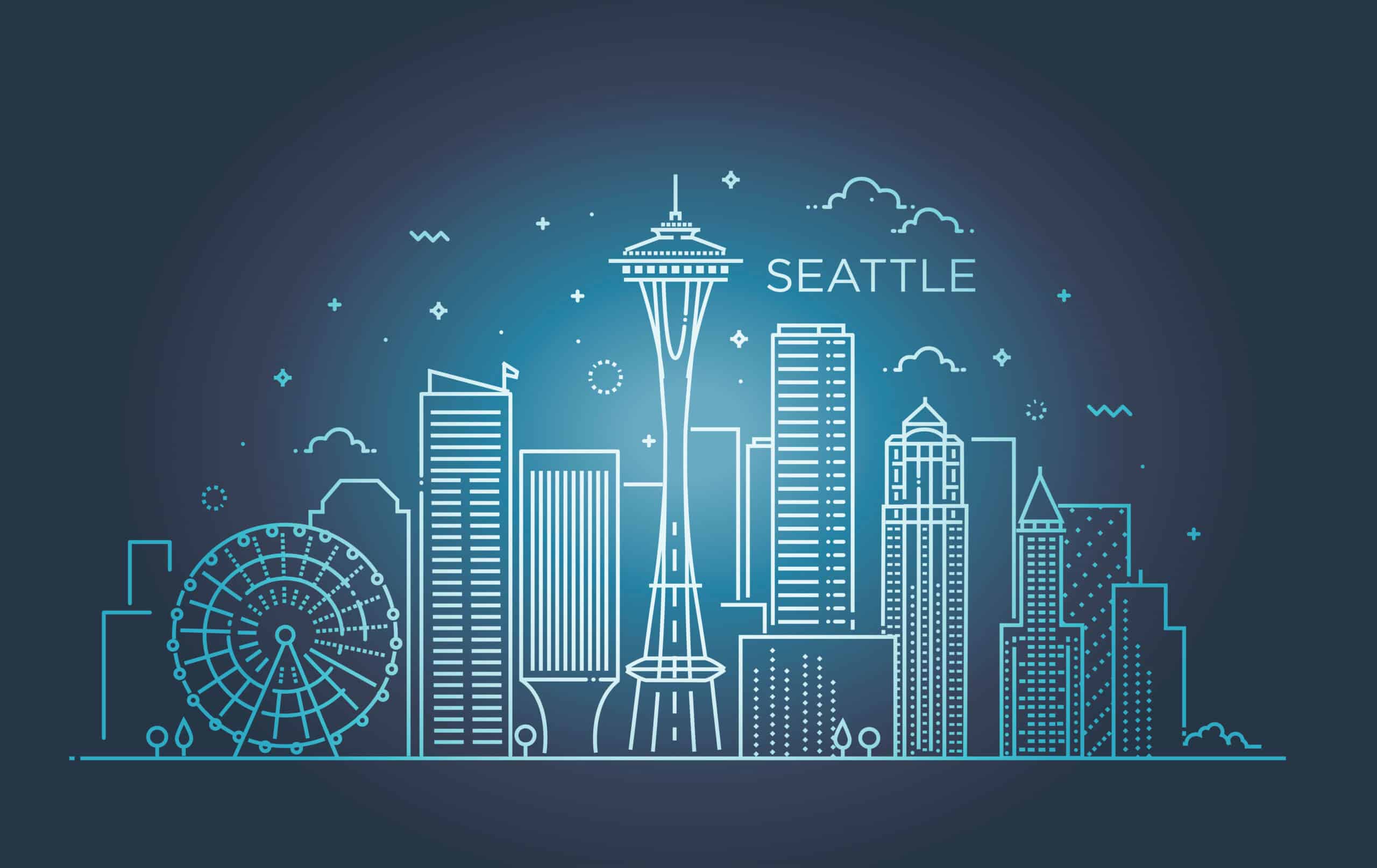 Seattle Skyline graphic