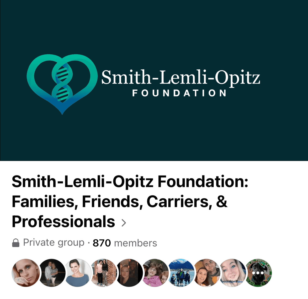 Smith-Lemli-Opitz Foundation: Families, Carriers, & Professionals Private Facebook Group